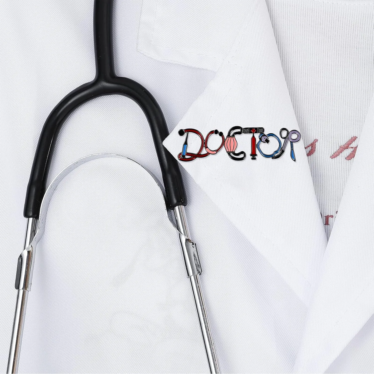 Dr's gift Medical Letter Pins Science Enamel Pin Medical Tools Brooch Lapel Bag Badge Word Design Gift Decoration for Nurse Doctors Med Students