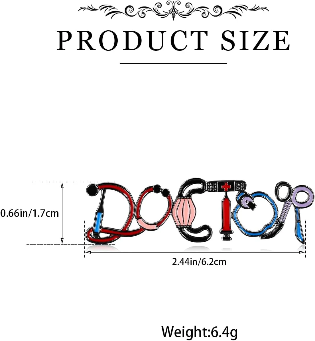 Dr's gift Medical Letter Pins Science Enamel Pin Medical Tools Brooch Lapel Bag Badge Word Design Gift Decoration for Nurse Doctors Med Students