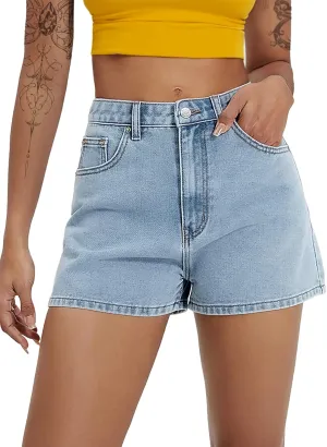 EMMIOL 2025 Jean Shorts for Women Basic Wash Stretchy Solid Denim Summer Hot Short Y2k Casual Jorts