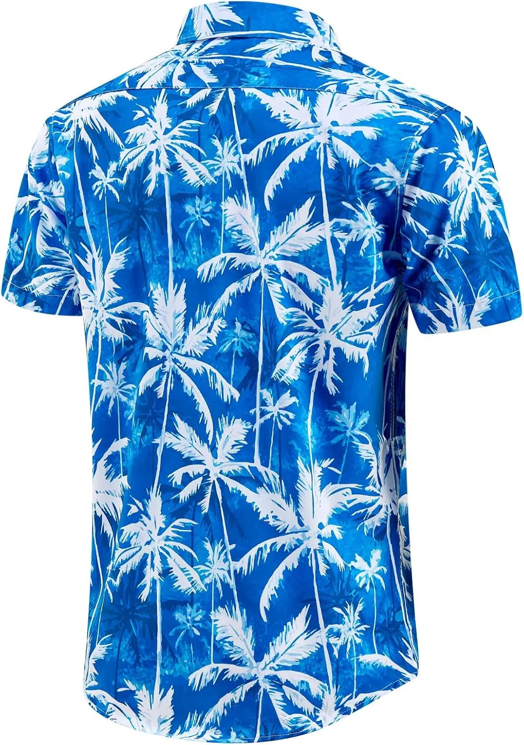 EUOW Men's Hawaiian Shirt Short Sleeves Printed Button Down Summer Beach Dress Shirts