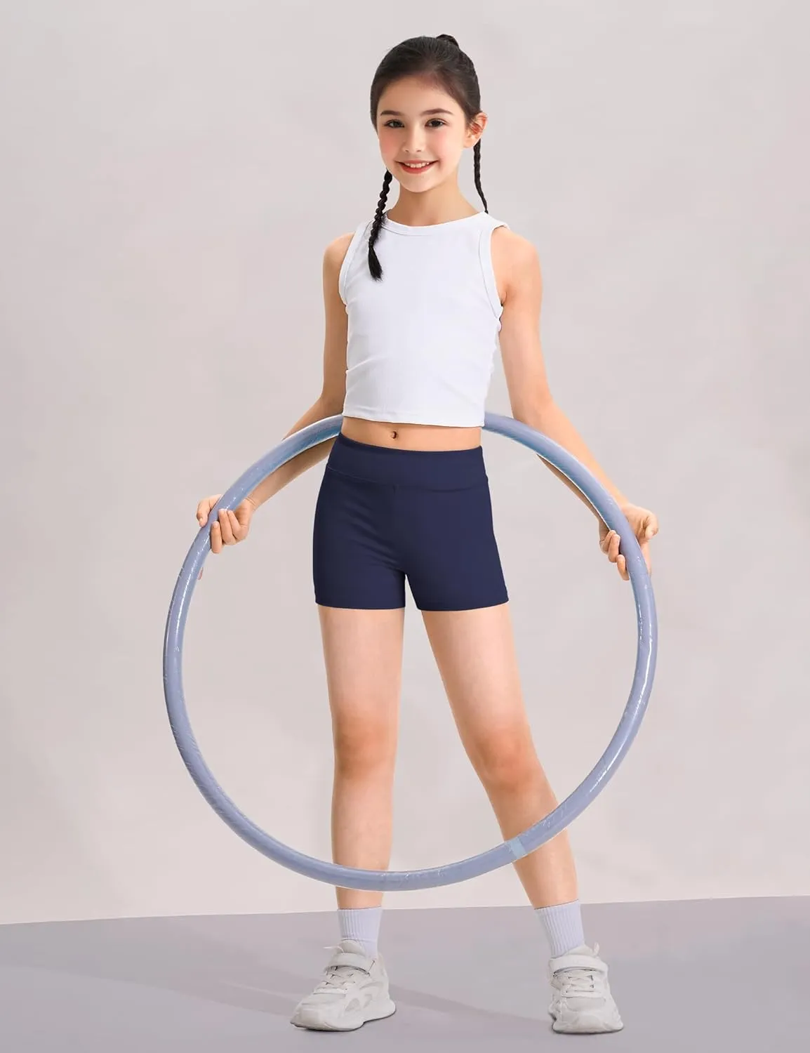 Girls Dance Shorts Biker Gymnastics Cartwheel Athletic Clothes Under Dress for Kids Youth Volleyball Tumbling