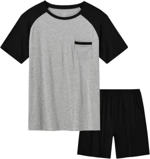 Haloumoning Boys Active Short Sets Short Sleeve Raglan T Shirt Tops and Shorts Kids 2 Piece Summer Outfits 4-14 Years