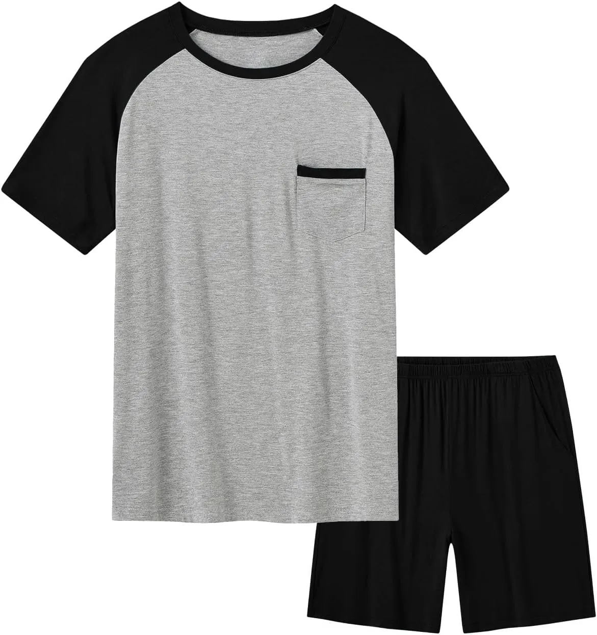 Haloumoning Boys Active Short Sets Short Sleeve Raglan T Shirt Tops and Shorts Kids 2 Piece Summer Outfits 4-14 Years