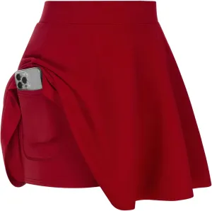 Hanna Nikole Women Plus Size Casual Mini Skater Skirt Elastic Lining High Waist Basic Flared Skorts Pleated with Pocket