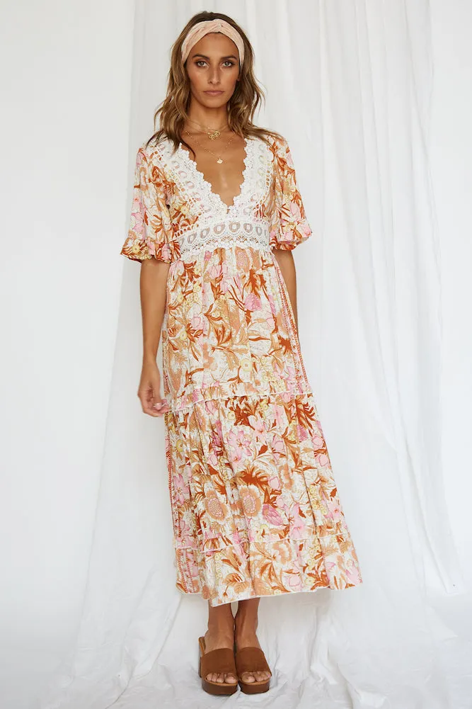 Heat Wave Midi Dress Pink