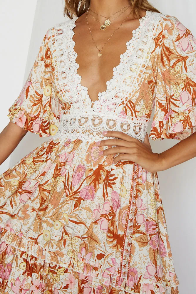 Heat Wave Midi Dress Pink