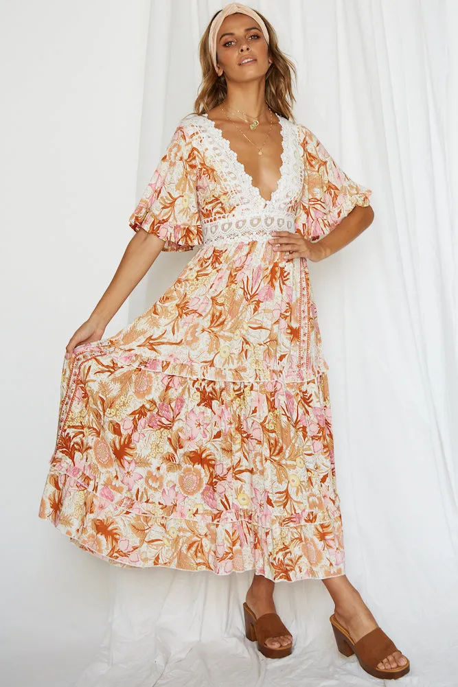 Heat Wave Midi Dress Pink