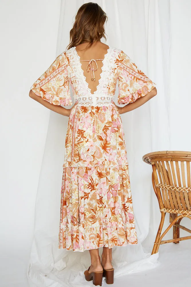 Heat Wave Midi Dress Pink