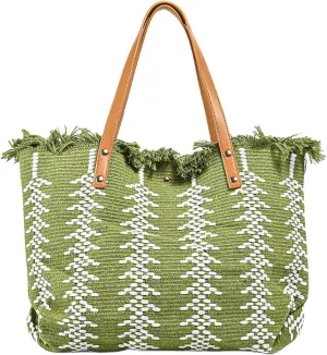 Hobo Bag for Women,Color-Block Beach Shoulder Bag with Magnetic Closure,Reusable Shopping Tote for Vacation Outings