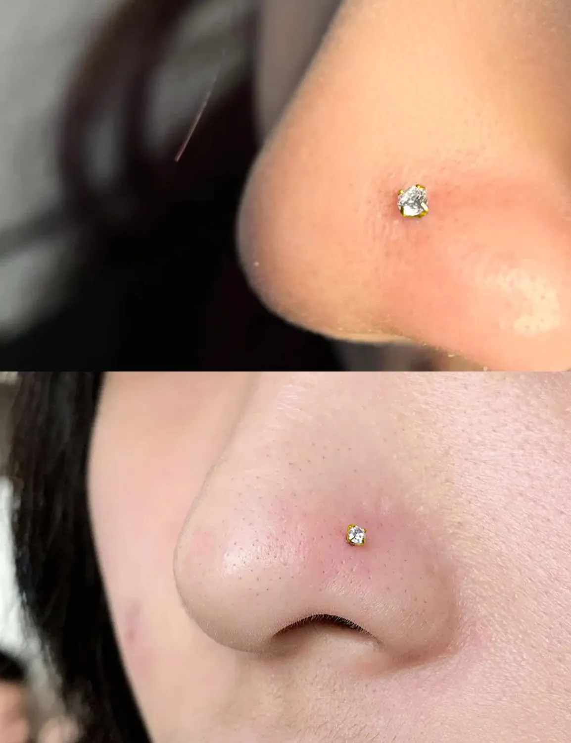 Hoeudjo Nose Studs Surgical Steel Cubic Zirconia Nose Rings Piercing Kit for Women Men Screw & Bone & L Shaped Nostril Rings Jewelry 20 Gauge 16 Pieces