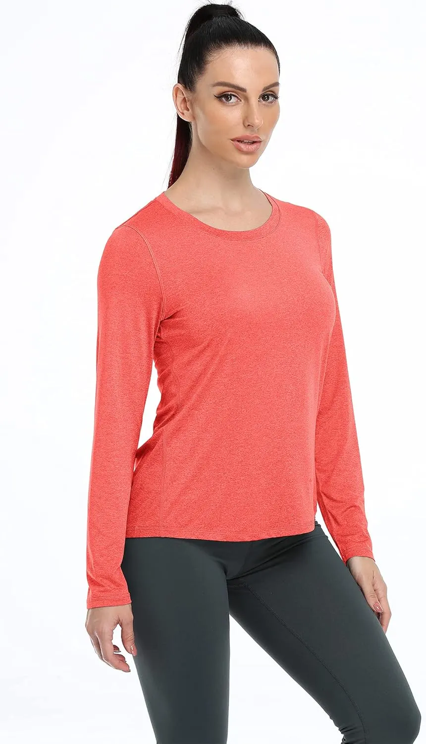 icyzone Long Sleeve Workout Shirts for Women - 3 Pack Athletic T Shirt, Running Exercise Yoga Tops