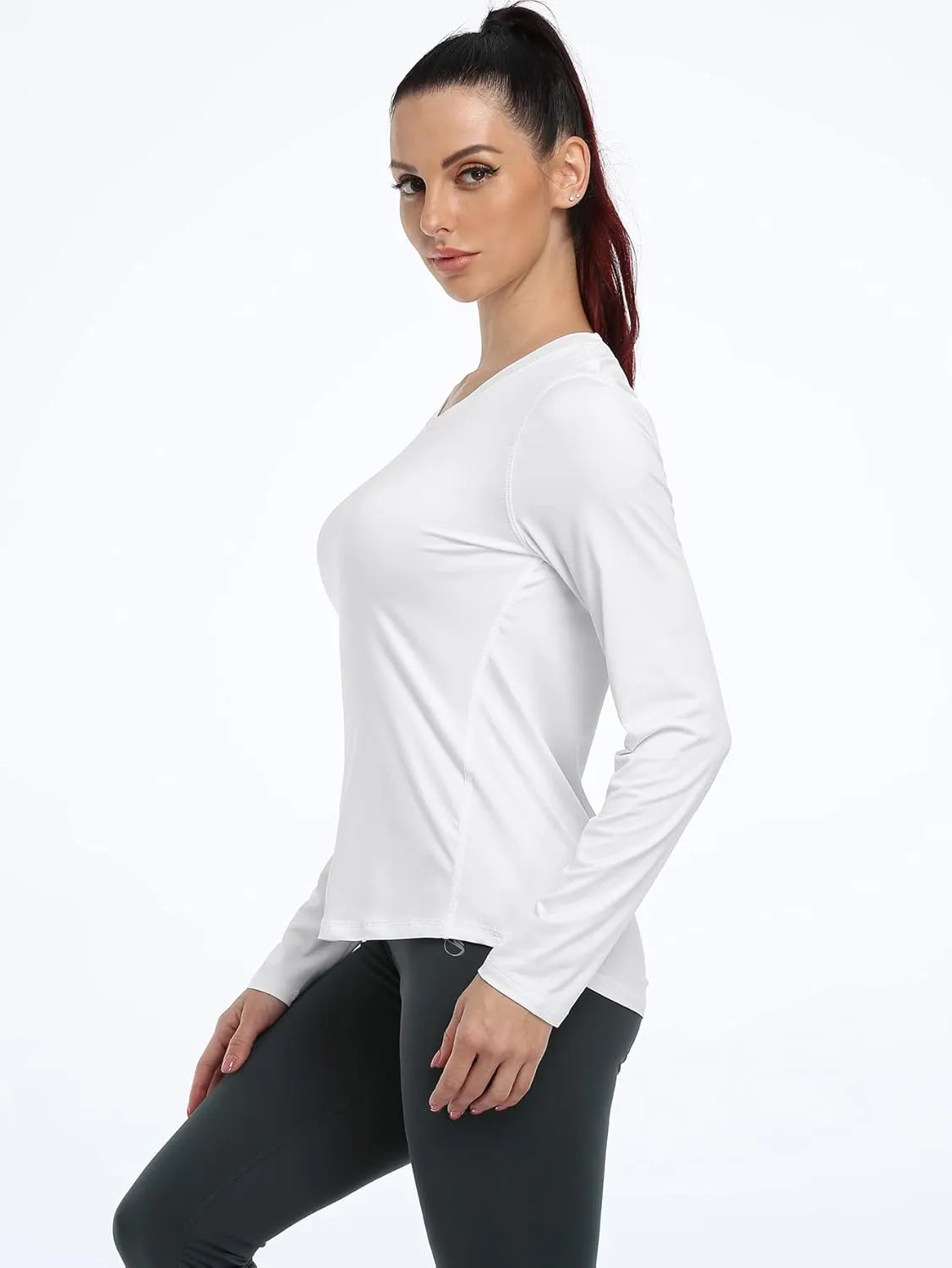 icyzone Long Sleeve Workout Shirts for Women - 3 Pack Athletic T Shirt, Running Exercise Yoga Tops