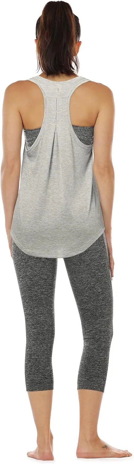 icyzone Workout Tank Tops for Women - Athletic Yoga Tops, Racerback Running Tank Top, Gym Exercise Shirts (Pack of 2)