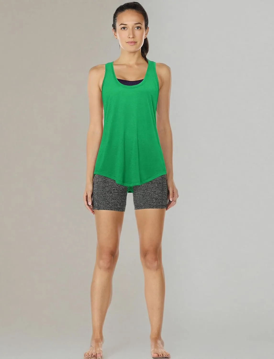 icyzone Workout Tank Tops for Women - Athletic Yoga Tops, Racerback Running Tank Top, Gym Exercise Shirts (Pack of 2)