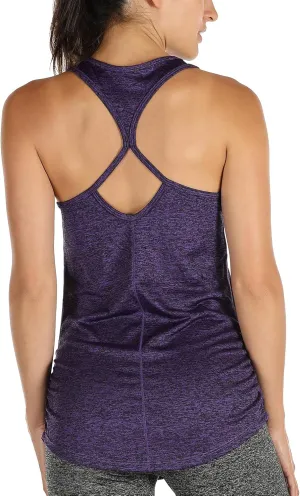 icyzone Workout Yoga Fitness Sports Racerback Tank Tops for Women