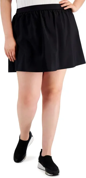 Ideology Plus Size Woven Skort Deep Black 3X
