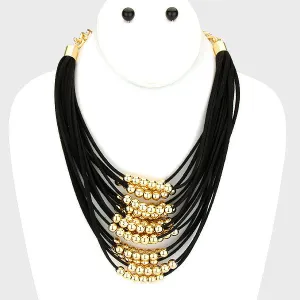 iLLASPARKZ Chic Faux Suede Beaded Necklace