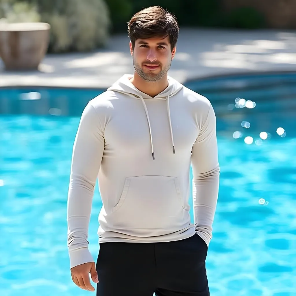 INGEAR Sun Shirts for Men - Lightweight SPF 50  UV Protection Hoodie with Pocket for Fishing, Running, Hiking, Swim Rashguard
