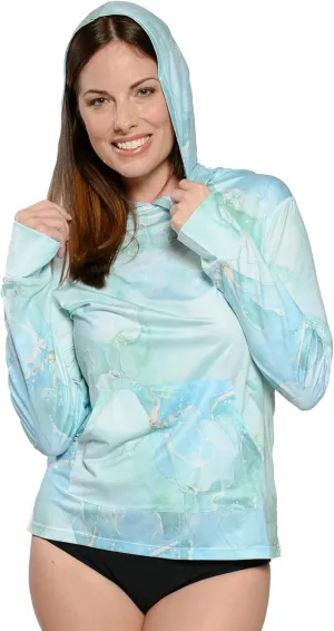 INGEAR Womens Long Sleeve Hoodie Workout Tops, Dry Fit Hiking Shirts, Rushguard Long Sleeve Swim Suit for Women Size S-XXL
