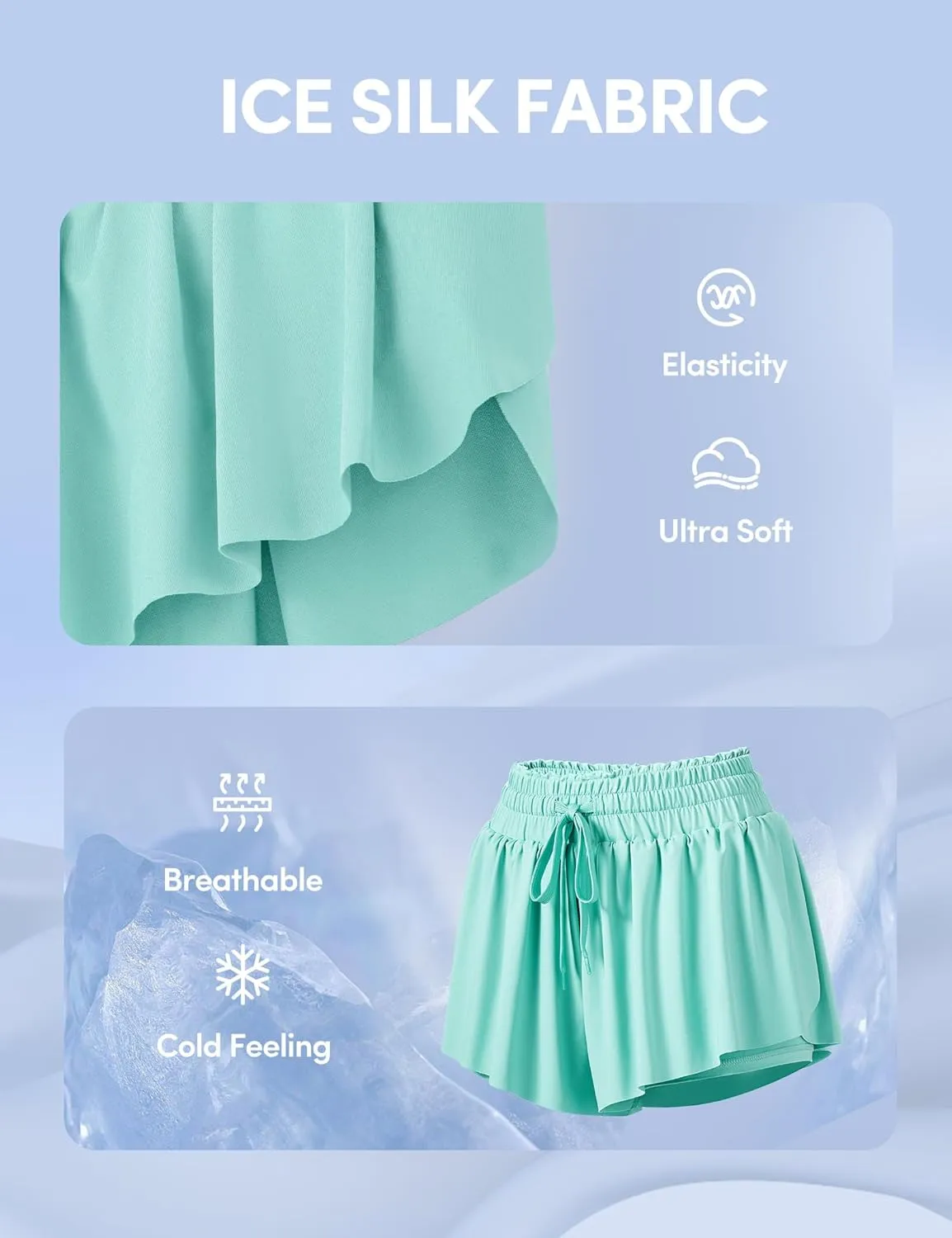 IUGA Girls Butterfly Shorts with Pockets Athletic Flowy Preppy Clothes Running Tennis Dance Cheer 2 in 1 Shorts Teen Girls