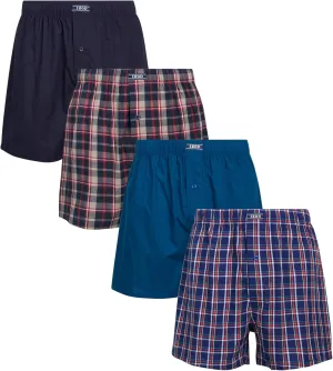 IZOD Men's Boxer Shorts - 4 Pack Loose Fit Mens Underwear Boxers with Button Fly - Classic Woven Boxers for Men (S-2XL)