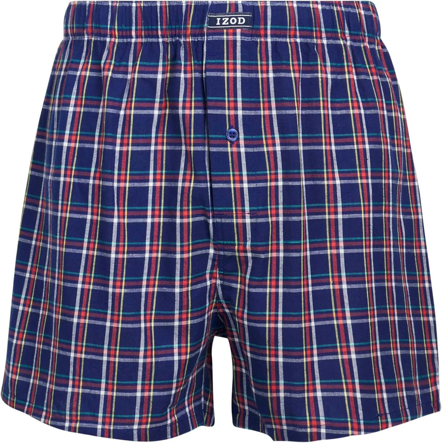 IZOD Men's Boxer Shorts - 8 Pack Loose Fit Mens Underwear Boxers with Button Fly - Classic Woven Boxers for Men (M-2XL)