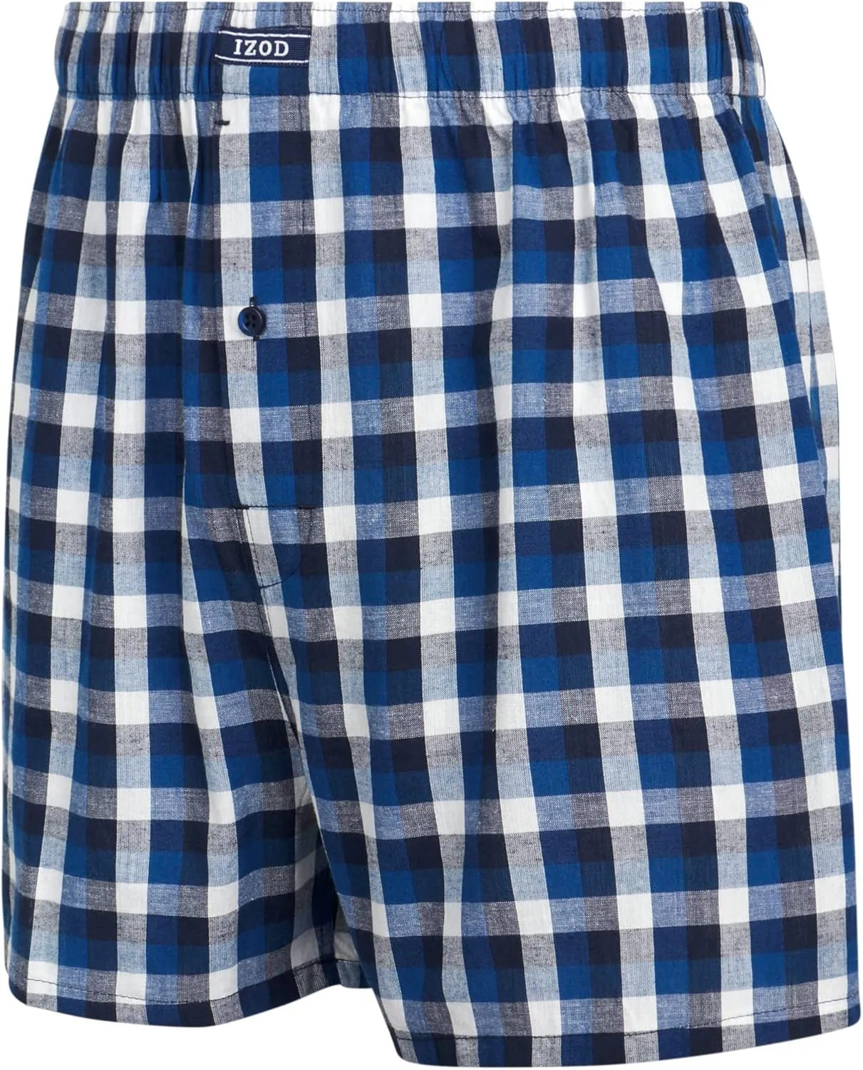 IZOD Men's Boxer Shorts - 8 Pack Loose Fit Mens Underwear Boxers with Button Fly - Classic Woven Boxers for Men (M-2XL)