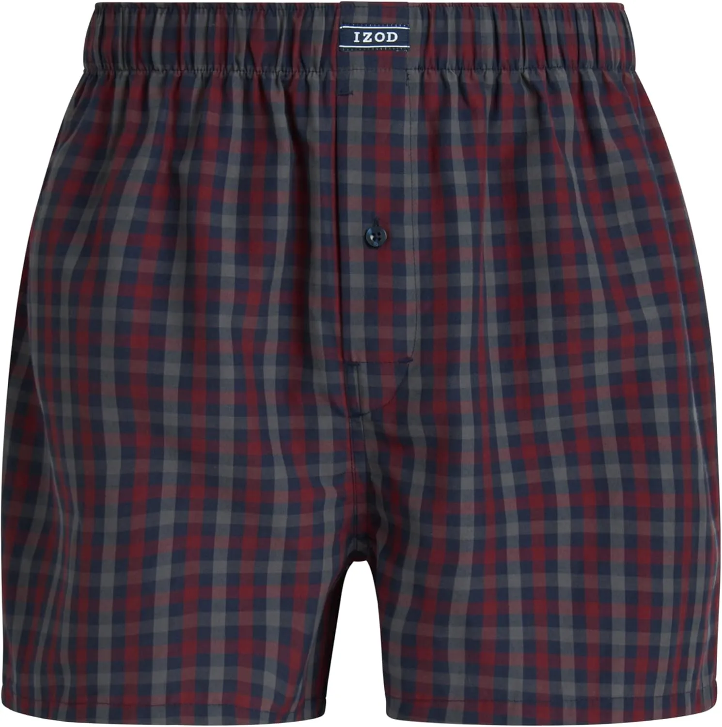 IZOD Men's Boxer Shorts - 8 Pack Loose Fit Mens Underwear Boxers with Button Fly - Classic Woven Boxers for Men (M-2XL)
