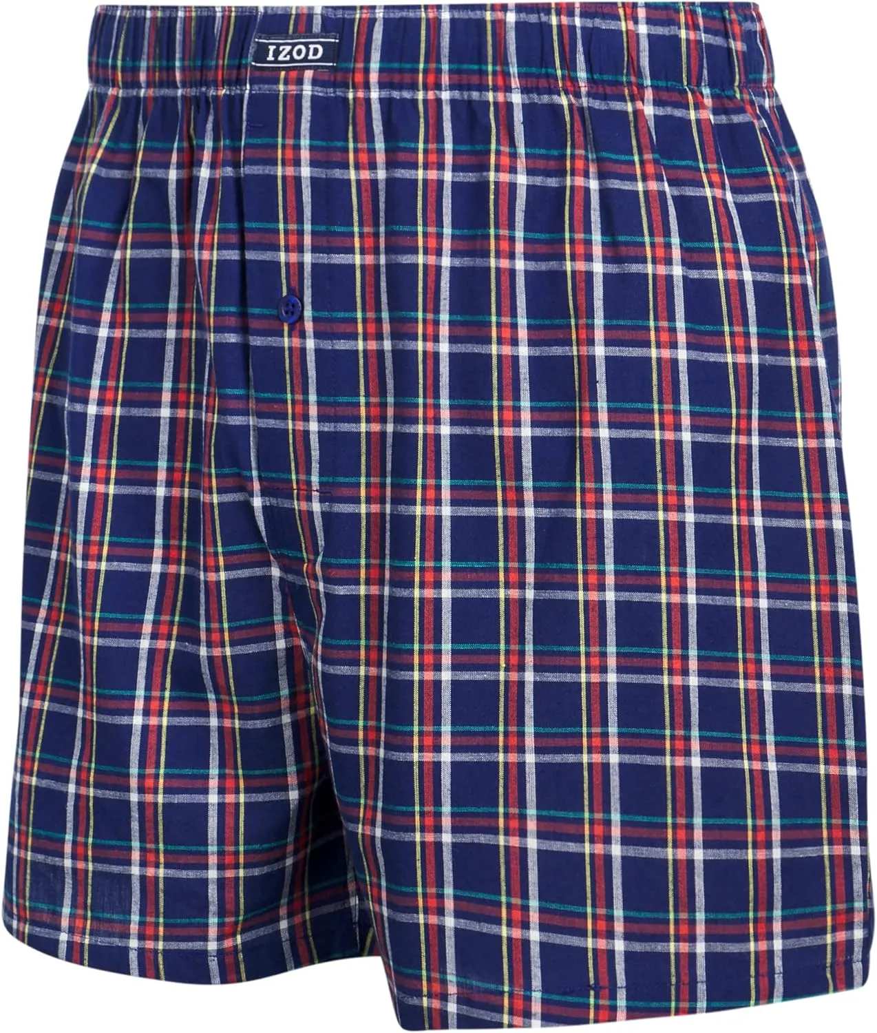 IZOD Men's Boxer Shorts - 8 Pack Loose Fit Mens Underwear Boxers with Button Fly - Classic Woven Boxers for Men (M-2XL)