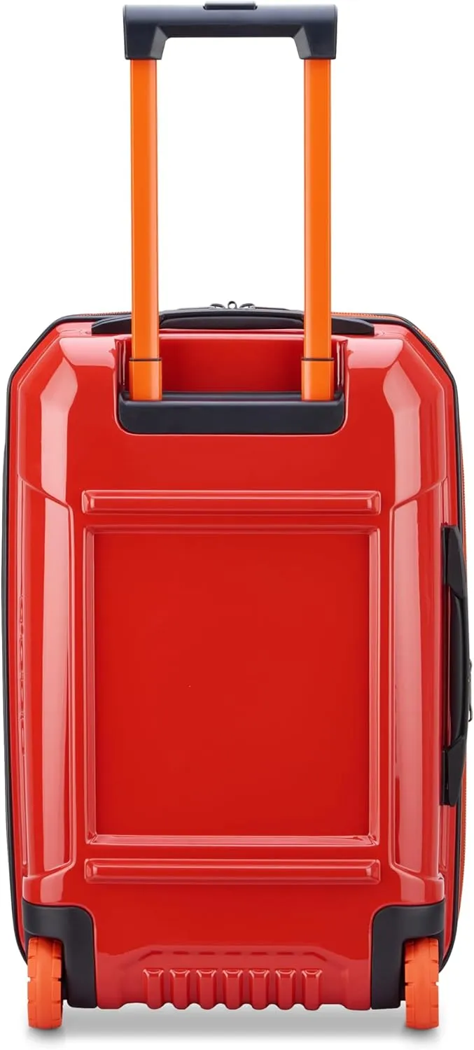 Jeep JH003B Hardside Expandable Luggage with Two Wheels, Tomato, Carry-On 21 Inch