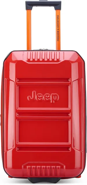 Jeep JH003B Hardside Expandable Luggage with Two Wheels, Tomato, Carry-On 21 Inch