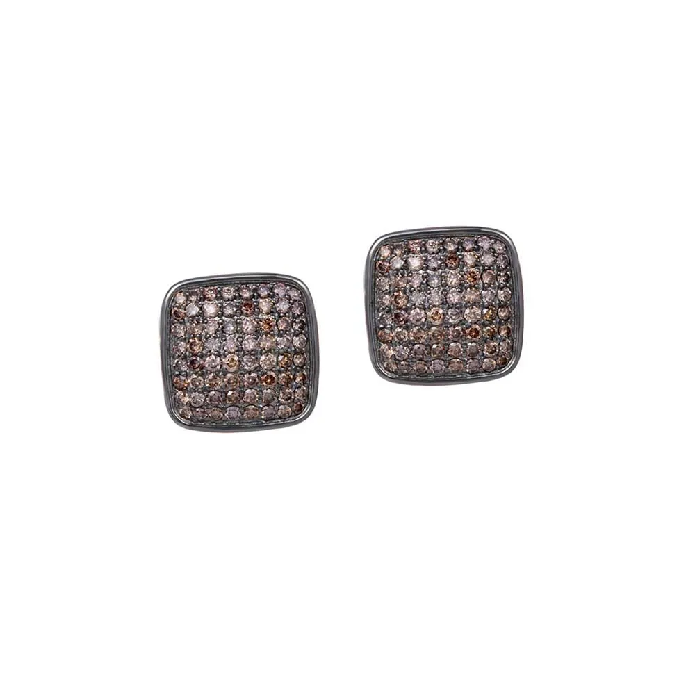 Kaj Fine Jewellery Coffee Diamond Studs in 18KT Yellow Gold