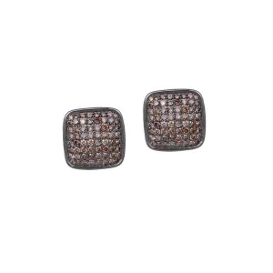 Kaj Fine Jewellery Coffee Diamond Studs in 18KT Yellow Gold