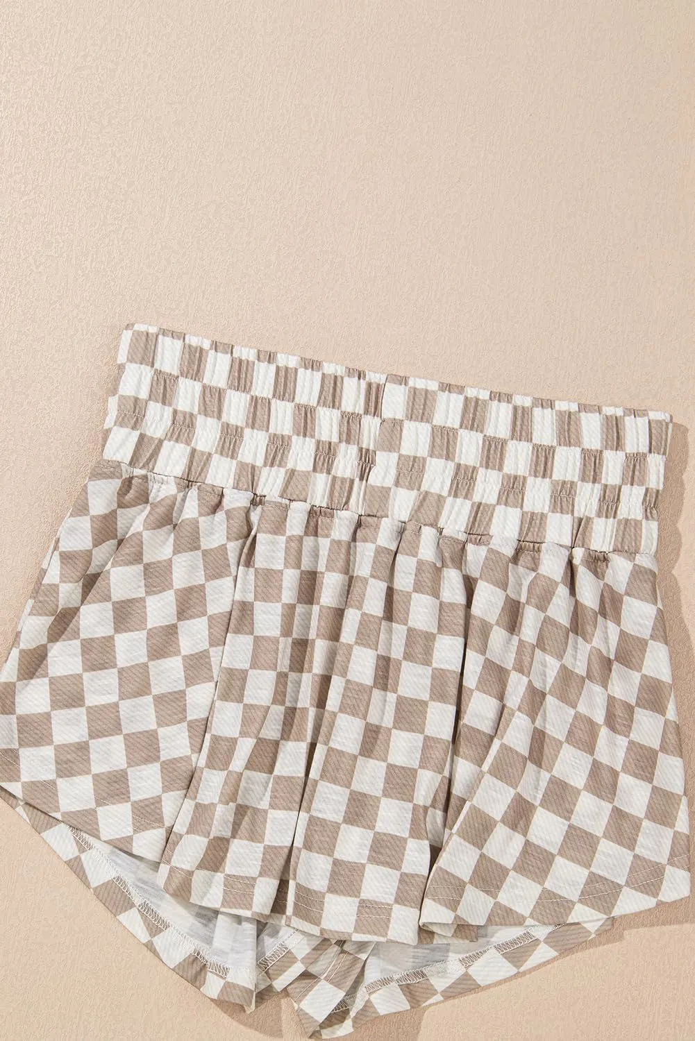 KevaMolly Womens Lounge Sets Checkerboard T Shirt and High Waist Skorts 2 Piece Outfit Casual Two Piece Sets