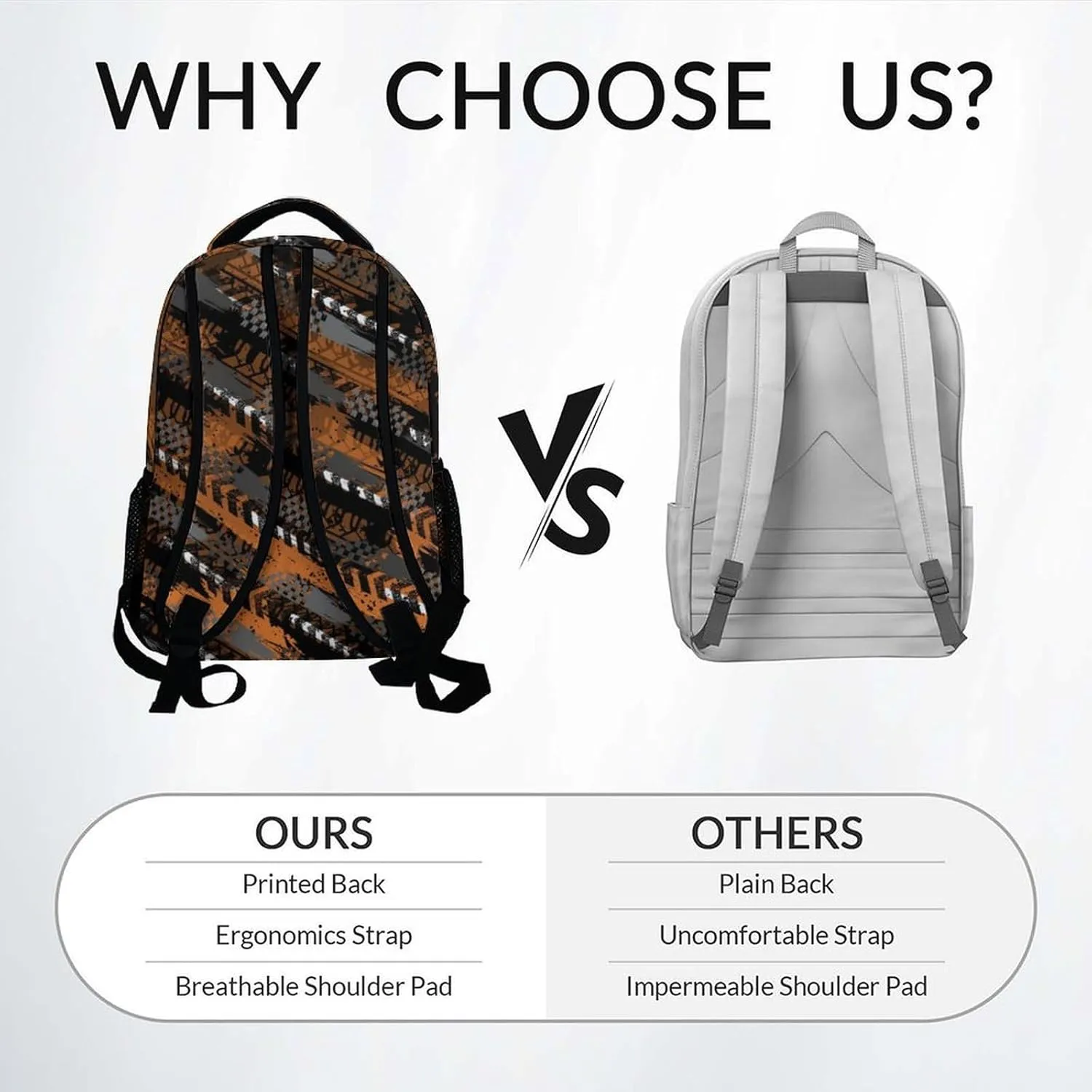 Kids Bookbag - Custom Motorcycle Backpack for Boys - 17 Inch School Backpack for Primary Middle - Cool School Bag for Children