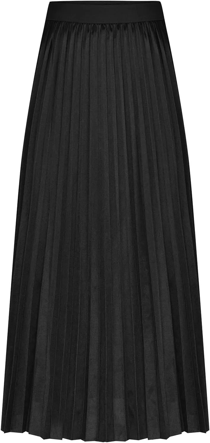 Kuluzego Ruched Plain Skort for Juniors Satin Long Oversized Skorts Women 2025 Fashion