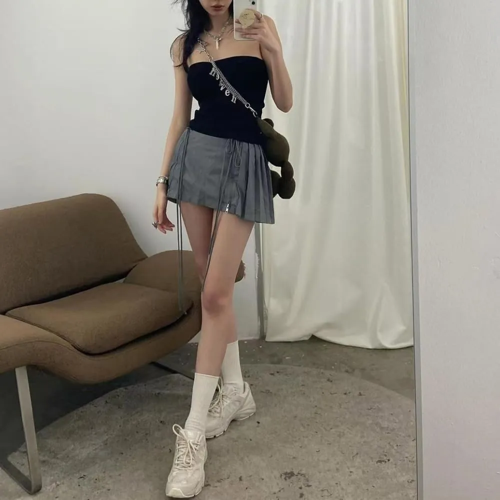 LAPRBY Y2k Skirt Preppy Skirt Preppy Clothe Skorts Skirts for Women Pleated Mini Skirts for Women