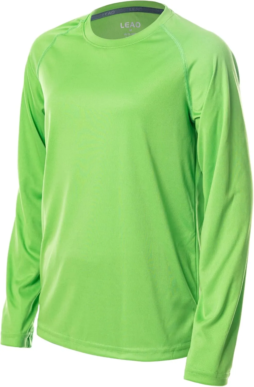 LEAO Boys UPF 50  Long Sleeve Sport Rash Guard Swim Shirt Quick Dry Swimsuit Youth SPF Outdoor Fishing Hiking Sun Shirts