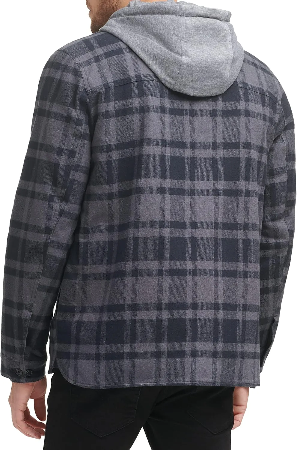 Levi's Mens Plaid Sherpa Lined Hooded Shirt Jacket (Regular & Big & Tall Sizes)