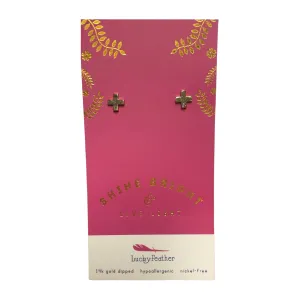 Lucky Feather 'Shine Bright & Live Light' Earrings