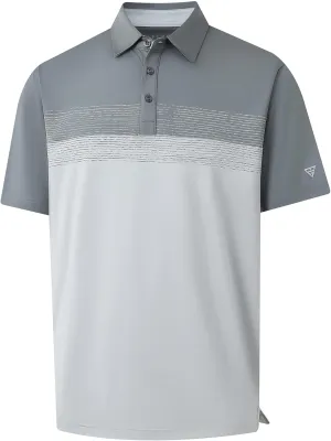 M MAELREG Golf Shirts for Men Dry Fit Performance Chest Print Color Block Moisture Wicking Casual Short Sleeve Polo Shirts