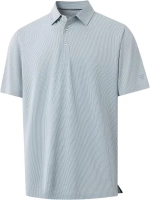 M MAELREG Mens Polo Shirts Short Sleeve Quick Dry Moisture Wicking Athletic Performance Jacquard Collared Golf Shirt for Men