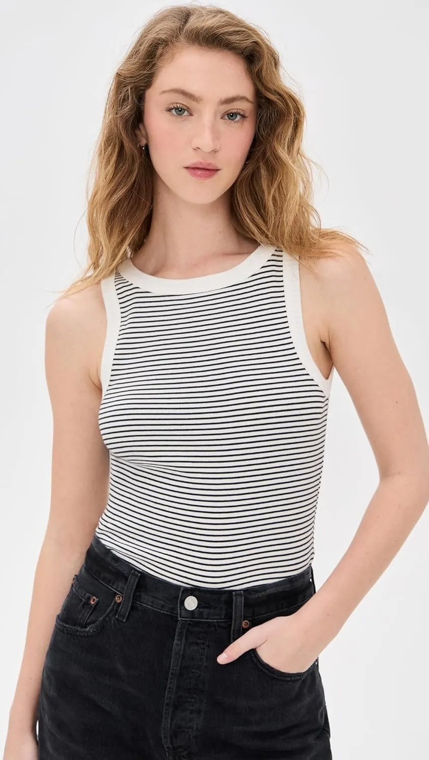 Madewell Women's Essential High-Neck Tank in Supima Rib