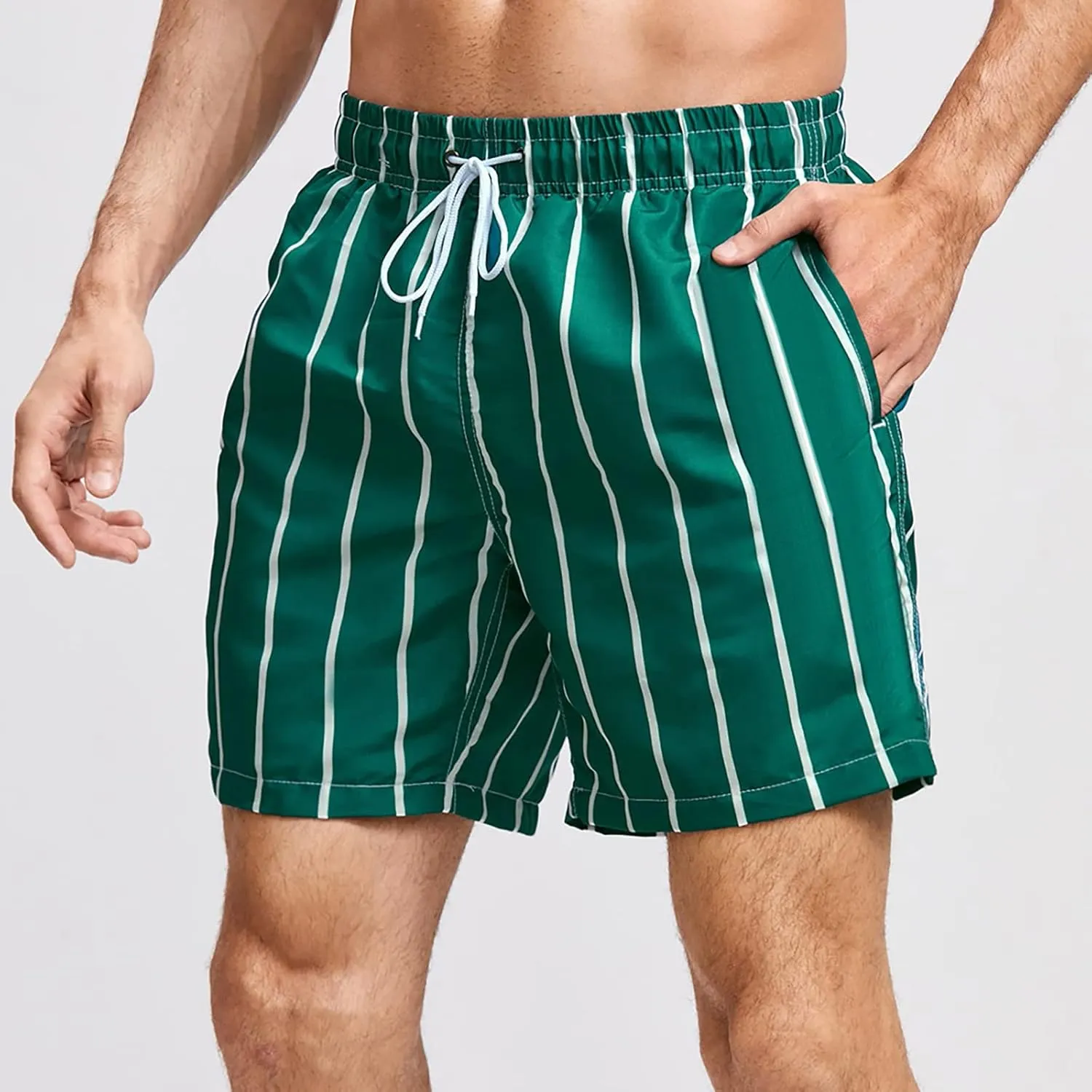 MADHERO Mens Swim Trunks Short Bathing Suit with Mesh Lining Swimming Shorts