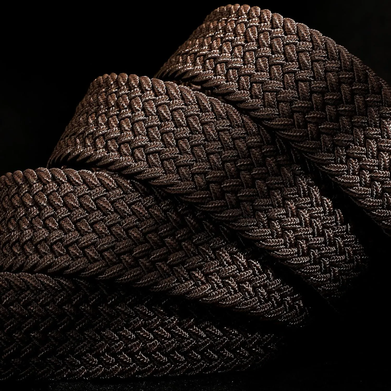 Men's Belt Braided Stretch Belt for Men Golf Pants Casual Shorts Jeans