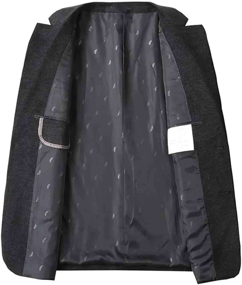 Men's Oversize Blazer Casual Single Breasted Open Front Long Sleeve Lapel Suit Jacket
