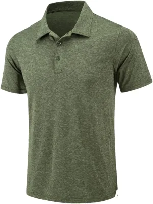 Mens Summer Casual Short Sleeve T-Shirts Golf Tshirts Quick Dry Work Polos Shirt Pullover Tops