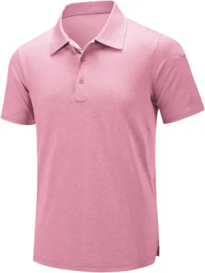 Mens Summer Casual Short Sleeve T-Shirts Golf Tshirts Quick Dry Work Polos Shirt Pullover Tops