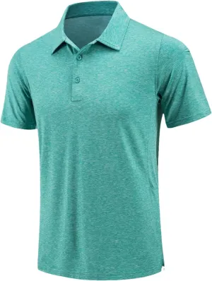 Mens Summer Casual Short Sleeve T-Shirts Golf Tshirts Quick Dry Work Polos Shirt Pullover Tops