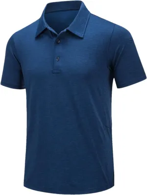 Mens Summer Casual Short Sleeve T-Shirts Golf Tshirts Quick Dry Work Polos Shirt Pullover Tops